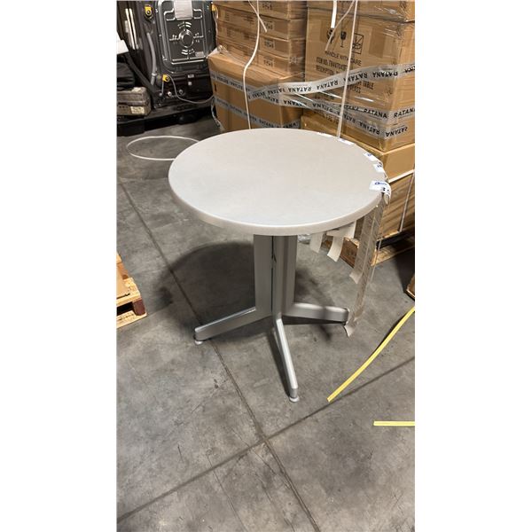 RATANA GREY PATIO SIDE TABLE APPROXIMATELY 24" ROUND