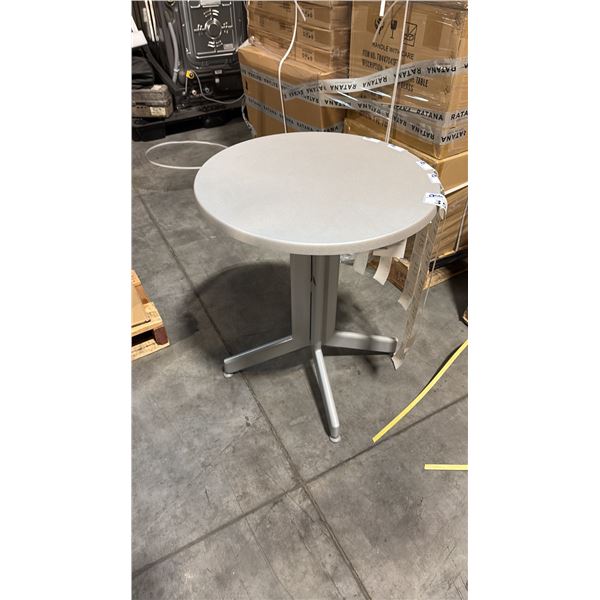 RATANA GREY PATIO SIDE TABLE APPROXIMATELY 24" ROUND