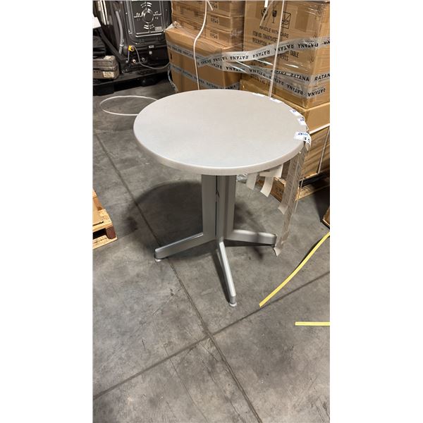 RATANA GREY PATIO SIDE TABLE APPROXIMATELY 24" ROUND
