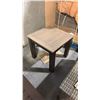 Image 1 : RATANA MONTREAL END TABLE BASE WITH 23" X 23" TABLE TOP