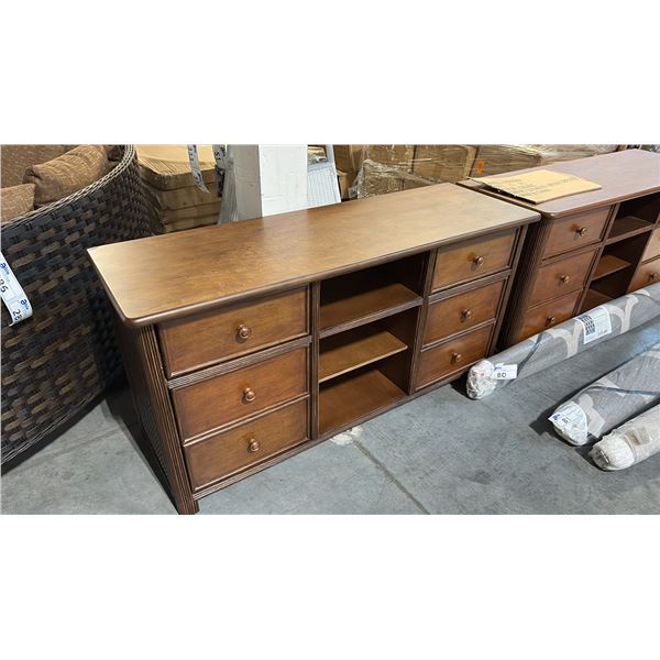 RATANA MOUNT SEYMOUR WOODEN MEDIA DRESSER (53"W 18"D 27"H)