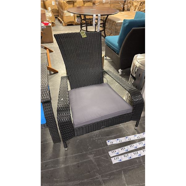 PATIO FLARE BLACK/GREY MUSKOKA PATIO CHAIR