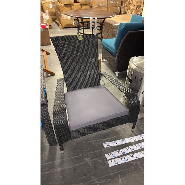 PATIO FLARE BLACK/GREY MUSKOKA PATIO CHAIR