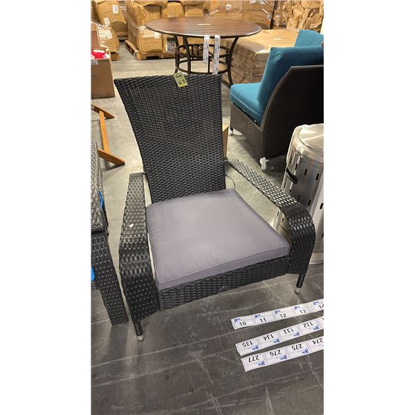 PATIO FLARE BLACK/GREY MUSKOKA PATIO CHAIR