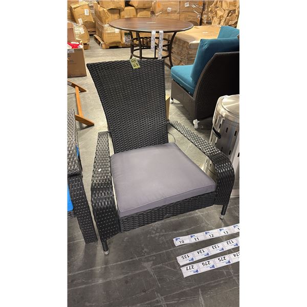 PATIO FLARE BLACK/GREY MUSKOKA PATIO CHAIR