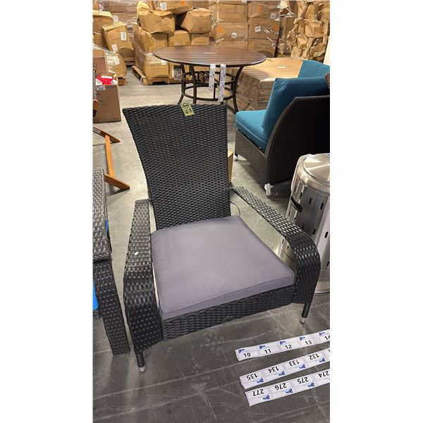 PATIO FLARE BLACK/GREY MUSKOKA PATIO CHAIR