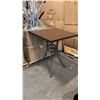 Image 1 : RATANA BAR HEIGHT PATIO TABLE WITH DURAWOOD TABLE TOP APPROXIMATELY 34"X34"