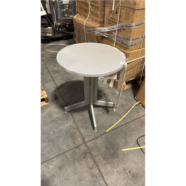 RATANA GREY PATIO SIDE TABLE APPROXIMATELY 24" ROUND