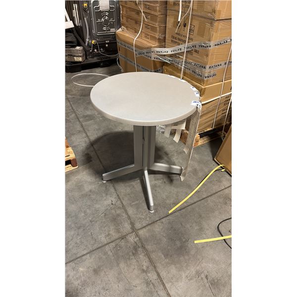 RATANA GREY PATIO SIDE TABLE APPROXIMATELY 24" ROUND