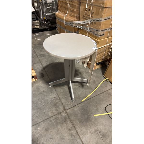 RATANA GREY PATIO SIDE TABLE APPROXIMATELY 24" ROUND