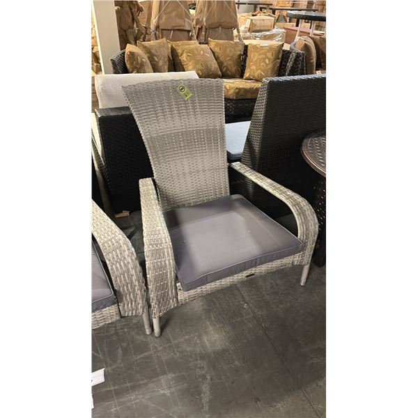 PATIO FLARE GREY/LIGHT GREY MUSKOKA PATIO CHAIR