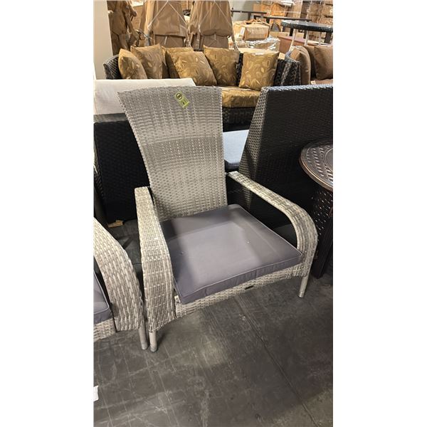PATIO FLARE GREY/LIGHT GREY MUSKOKA PATIO CHAIR