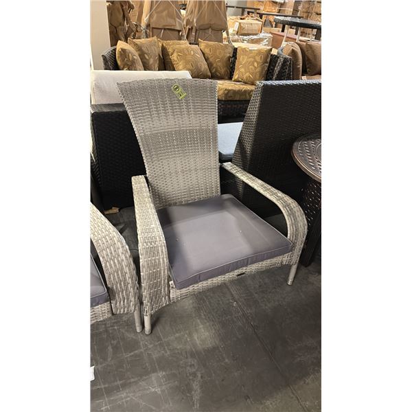 PATIO FLARE GREY/LIGHT GREY MUSKOKA PATIO CHAIR