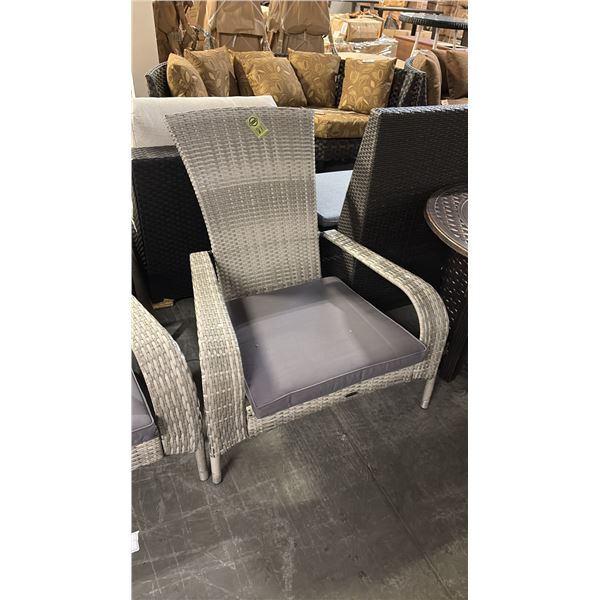 PATIO FLARE GREY/LIGHT GREY MUSKOKA PATIO CHAIR