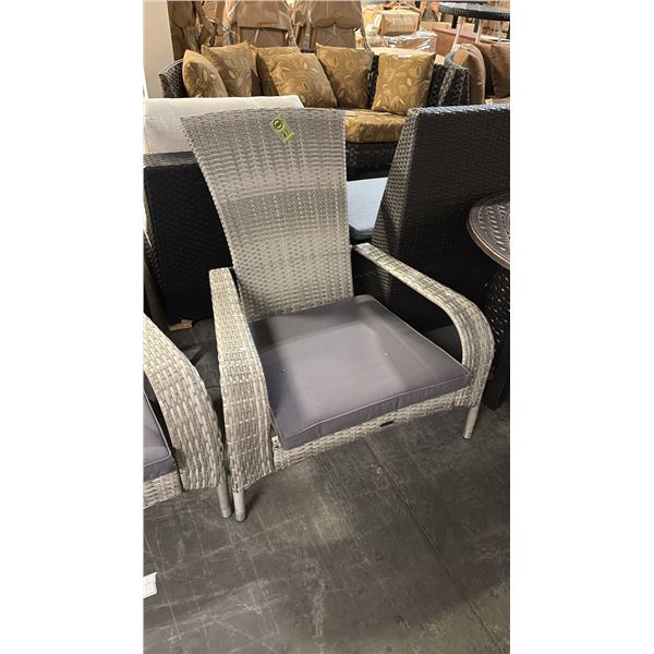 PATIO FLARE GREY/LIGHT GREY MUSKOKA PATIO CHAIR