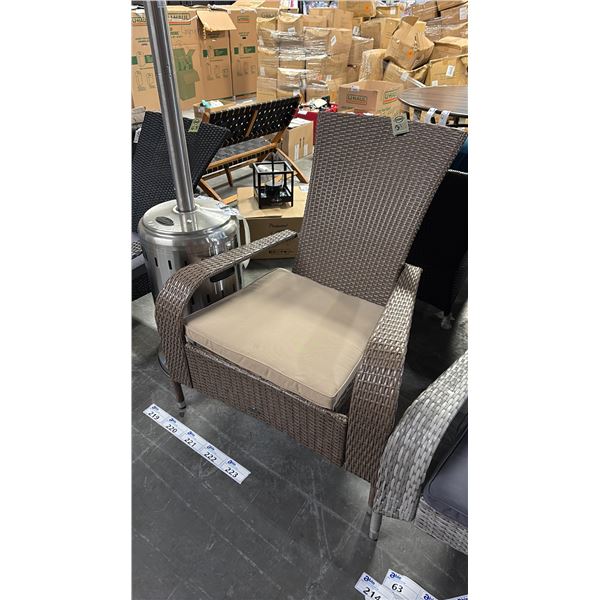 PATIO FLARE BEIGE/TAN MUSKOKA PATIO CHAIR