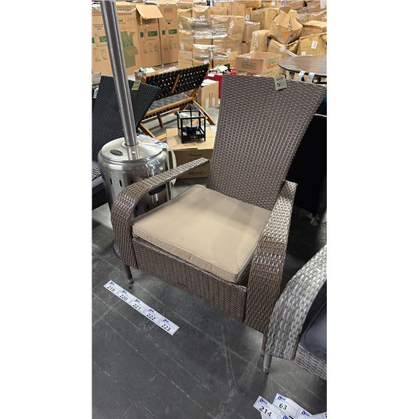 PATIO FLARE BEIGE/TAN MUSKOKA PATIO CHAIR