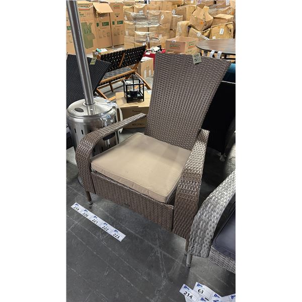 PATIO FLARE BEIGE/TAN MUSKOKA PATIO CHAIR