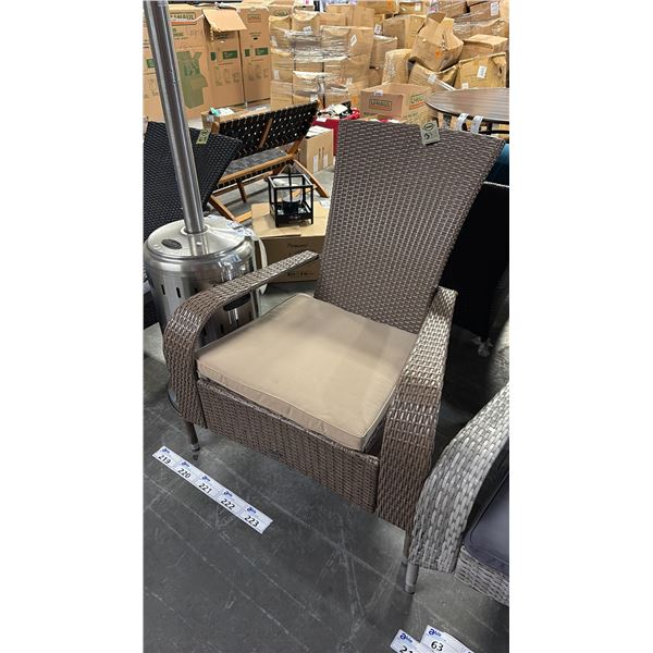 PATIO FLARE BEIGE/TAN MUSKOKA PATIO CHAIR