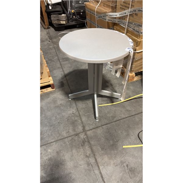 RATANA GREY PATIO SIDE TABLE APPROXIMATELY 24" ROUND