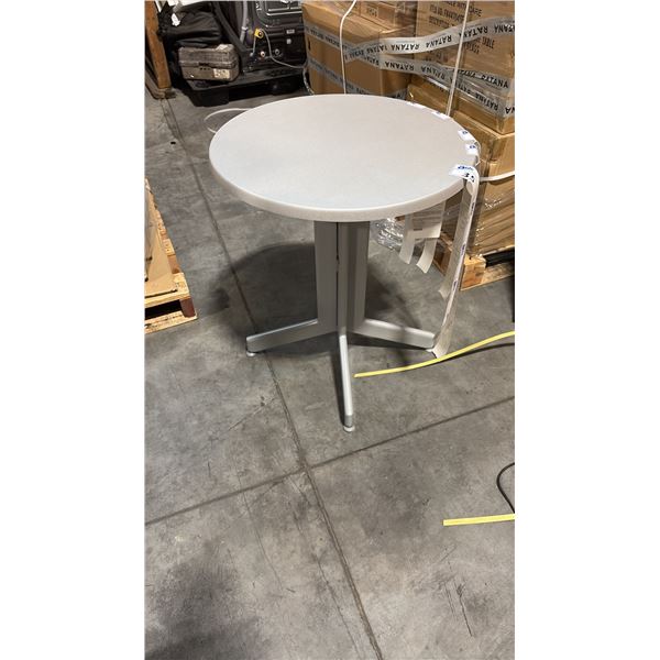 RATANA GREY PATIO SIDE TABLE APPROXIMATELY 24" ROUND