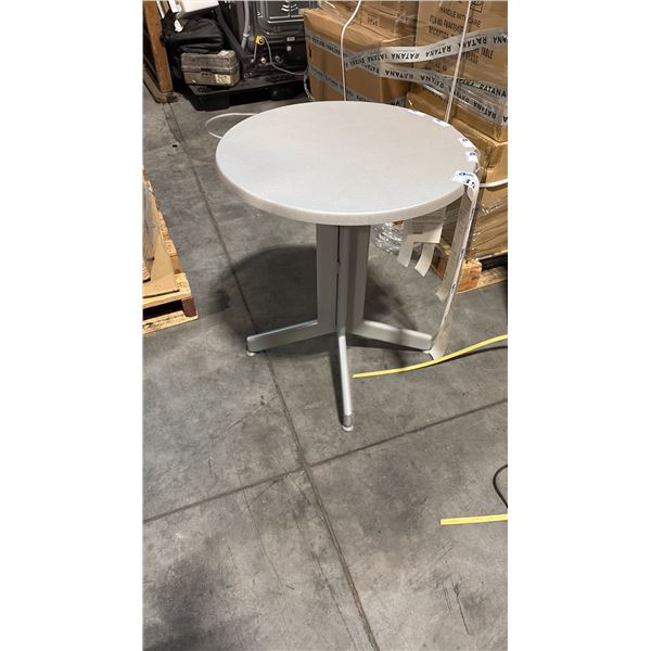 RATANA GREY PATIO SIDE TABLE APPROXIMATELY 24" ROUND