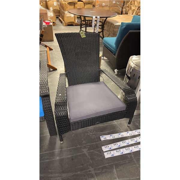 PATIO FLARE BLACK/GREY MUSKOKA PATIO CHAIR