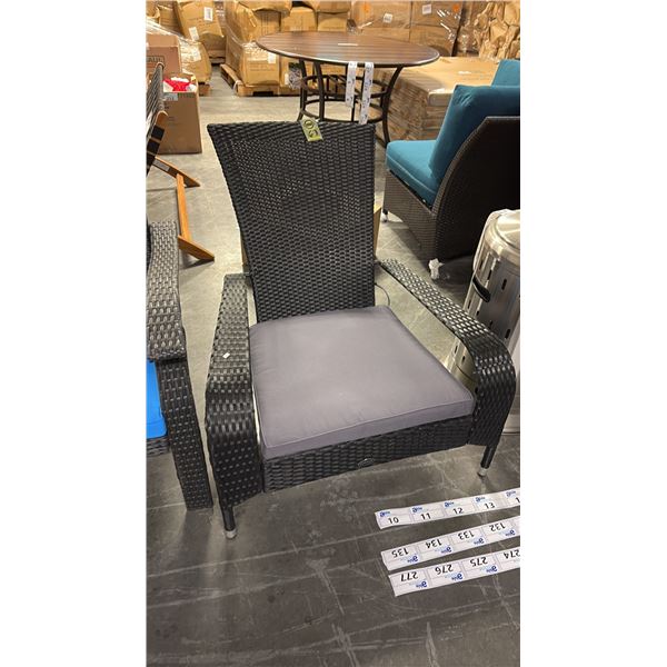 PATIO FLARE BLACK/GREY MUSKOKA PATIO CHAIR
