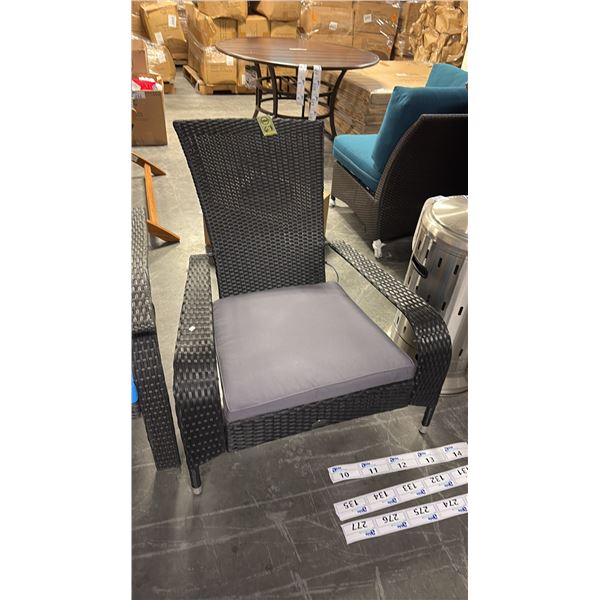 PATIO FLARE BLACK/GREY MUSKOKA PATIO CHAIR