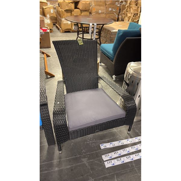 PATIO FLARE BLACK/GREY MUSKOKA PATIO CHAIR