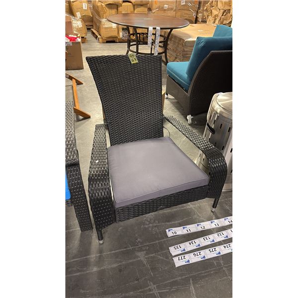 PATIO FLARE BLACK/GREY MUSKOKA PATIO CHAIR