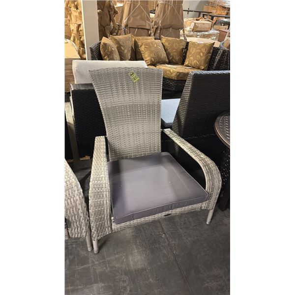 PATIO FLARE GREY/LIGHT GREY MUSKOKA PATIO CHAIR