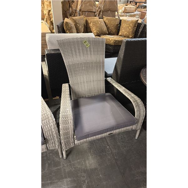 PATIO FLARE GREY/LIGHT GREY MUSKOKA PATIO CHAIR