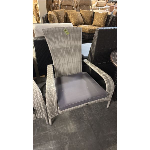 PATIO FLARE GREY/LIGHT GREY MUSKOKA PATIO CHAIR