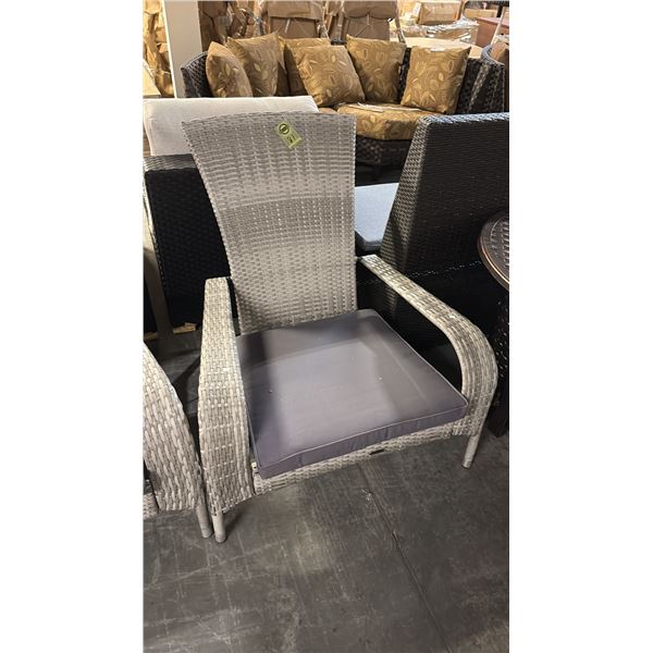 PATIO FLARE GREY/LIGHT GREY MUSKOKA PATIO CHAIR
