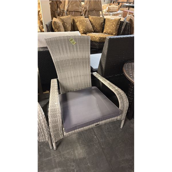 PATIO FLARE GREY/LIGHT GREY MUSKOKA PATIO CHAIR