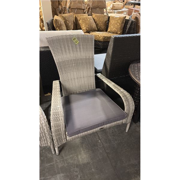 PATIO FLARE GREY/LIGHT GREY MUSKOKA PATIO CHAIR