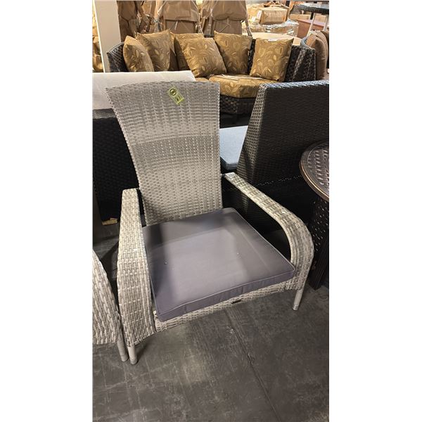 PATIO FLARE GREY/LIGHT GREY MUSKOKA PATIO CHAIR