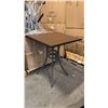 Image 1 : RATANA BAR HEIGHT PATIO TABLE WITH DURAWOOD TABLE TOP APPROXIMATELY 34"X34"