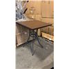 Image 1 : RATANA BAR HEIGHT PATIO TABLE WITH DURAWOOD TABLE TOP APPROXIMATELY 34"X34"