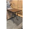 Image 1 : RATANA BAR HEIGHT PATIO TABLE WITH DURAWOOD TABLE TOP APPROXIMATELY 34"X34"