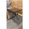 Image 2 : RATANA BAR HEIGHT PATIO TABLE WITH DURAWOOD TABLE TOP APPROXIMATELY 34"X34"