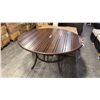 Image 1 : RATANA HAMILTON 54" ROUND BROWN ALUMINUM PATIO TABLE