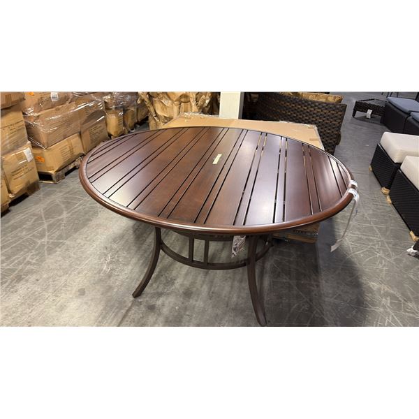 RATANA HAMILTON 54" ROUND BROWN ALUMINUM PATIO TABLE