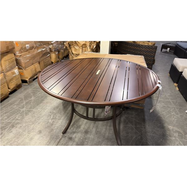 RATANA HAMILTON 54" ROUND BROWN ALUMINUM PATIO TABLE