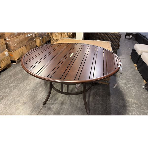 RATANA HAMILTON 54" ROUND BROWN ALUMINUM PATIO TABLE