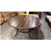 Image 1 : RATANA HAMILTON 54" ROUND BROWN ALUMINUM PATIO TABLE
