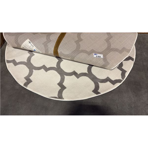 A2ZRUG TRENDY COLLECTION BEIGE/GREY PATTERN RUG (160CM X 160CM)