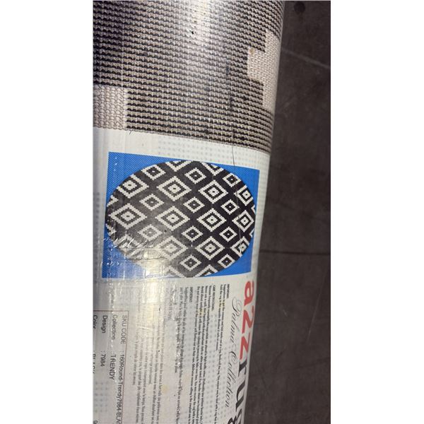 A2ZRUG TRENDY COLLECTION BLACK/WHITE PATTERN RUG (160CM X 160CM)