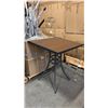 Image 1 : RATANA BAR HEIGHT PATIO TABLE WITH DURAWOOD TABLE TOP APPROXIMATELY 34"X34"